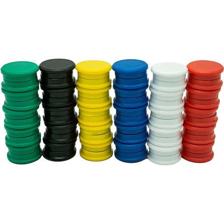 Rikama - Lot de 60 aimants ronds