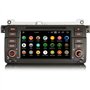 Erisin 8-Core 4+64Go Android 14 Autoradio pour BMW Série 3 E46 Rover 75 M3 MG ZT Support Navigation GPS Carplay Android Auto DSP