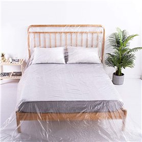 BUZIFU 2 * 3m Bâche De Protection Anti-poussière Imperméable Bâche en Plastique Transparente Épaisse Indéchirable Couverture Gar