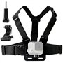 TEKCAM Harnais de Poitrine Support Fixation Poitrine Chesty Compatible avec Gopro Hero 13/12/11/10/9 AKASO GOOKAM Apexcam Jadfez