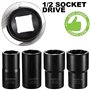 Spurtar 5 Pièces Coffret de Douilles Extracteurs de vis pour Enlever les Boulons Endommagés, Arrondis et Rouillés 17mm, 19mm, 21