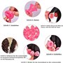 Voarge Lot de 30 bigoudis pour la nuit - Bigoudis magiques - Sans chaleur - Pour bricolage - 2 tailles (rose)