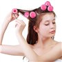 Voarge Lot de 30 bigoudis pour la nuit - Bigoudis magiques - Sans chaleur - Pour bricolage - 2 tailles (rose)