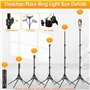 GerTong 11.5'' Ring Light avec Trépied Grand, Anneau Lumineux Professionnel avec 40 RVB Mode 13 Niveaux pour Youtube/Maquillage,