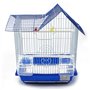 BPS Cage à Oiseaux Métal Petite Cage avec Bol à Nourriture et Abreuvoir Balançoire à Seau Couleur Aléatoire 30 x 23 x 39 cm BPS-