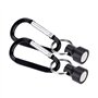 Alomejor Boucle Magnétique de Filet Epuisette de Pêche Mousqueton Magnétique en Alliage d'Aluminium pour la Pêche(Double-Noir)