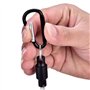 Alomejor Boucle Magnétique de Filet Epuisette de Pêche Mousqueton Magnétique en Alliage d'Aluminium pour la Pêche(Double-Noir)