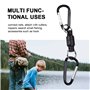 Alomejor Boucle Magnétique de Filet Epuisette de Pêche Mousqueton Magnétique en Alliage d'Aluminium pour la Pêche(Double-Noir)
