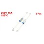 sourcing map Cuiseur riz électrique Réparationpcs détachées 250V 15A 185 Celsius fusibles 9cm