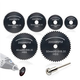 7pc HSS lames de scie outil rotatif