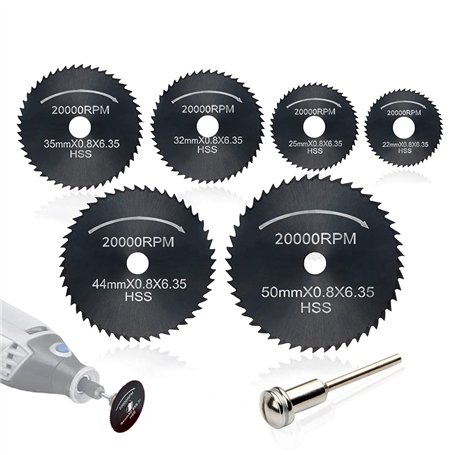 7pc HSS lames de scie outil rotatif