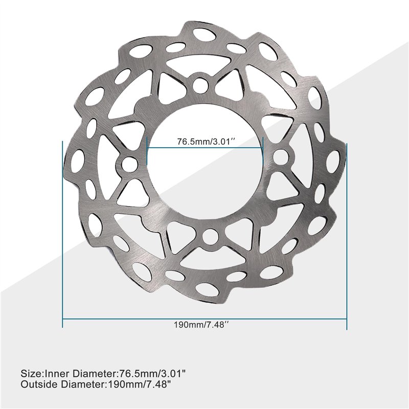 Image secondaire de GOOFIT Disque de frein 190 mm Remplacement pour 110 cc 125 cc Apollo Dirtbike