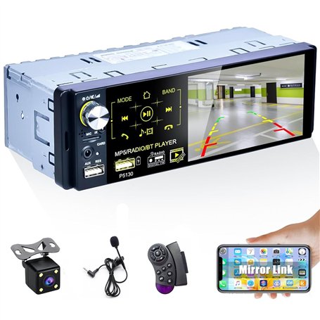 CAMECHO RDS Autoradio Bluetooth 1 Din Stéréo