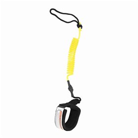 Planche de Surf Laisse Stand up Paddle Board enroulé Printemps Laisse Jambe Pied Corde Surf Laisse 5mm(Jaune)