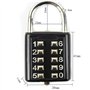 10-Digit Cadenas à combinaison Serrure Combinée, Métal étanche et Fermoir Combiné en acier plaqué - Noir Anti-vol Bouton Cadenas