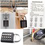 10-Digit Cadenas à combinaison Serrure Combinée, Métal étanche et Fermoir Combiné en acier plaqué - Noir Anti-vol Bouton Cadenas