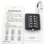 10-Digit Cadenas à combinaison Serrure Combinée, Métal étanche et Fermoir Combiné en acier plaqué - Noir Anti-vol Bouton Cadenas