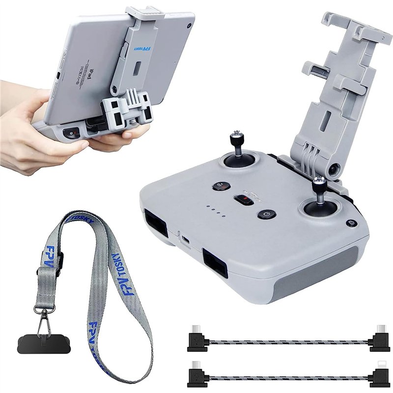 FPVtosky Support de Tablette Pliable pour DJI Mini 2 Mavic Air 2 / Air 2S Mavic 3 DJI Mini 3 Pro, 7-12 Pouces - Support iPad Pli