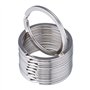 Lot de 50 anneaux ronds plats en métal pour clés de voiture ou de maison - Argenté - 30 mm