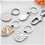 Lot de 50 anneaux ronds plats en métal pour clés de voiture ou de maison - Argenté - 30 mm