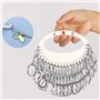 Lot de 50 anneaux ronds plats en métal pour clés de voiture ou de maison - Argenté - 30 mm