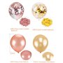 JOYUE 50 Pièces Rose Or Ballons Confettis Ballons Fête Ballon pour Décorations d'anniversaire Mariage Festival Fête 12 pouces/30