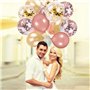 JOYUE 50 Pièces Rose Or Ballons Confettis Ballons Fête Ballon pour Décorations d'anniversaire Mariage Festival Fête 12 pouces/30