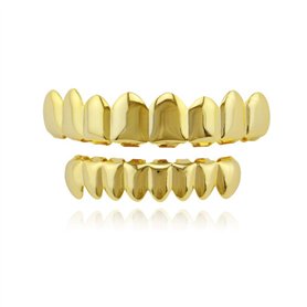 Grilles de Dents de Hip-hop d'or pour la Bouche Haut Bas