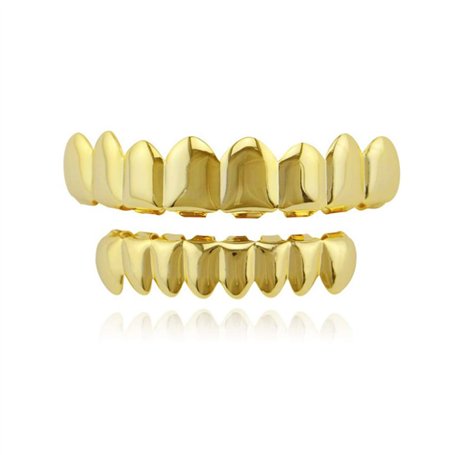 Grilles de Dents de Hip-hop d'or pour la Bouche Haut Bas