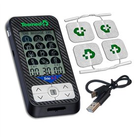 TESMED Trio 6.5: Électrostimulateur Musculaire Rechargeable par USB - 36 Programmes