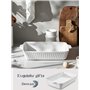 DOWAN Casserole, 9x13 plat de cuisson en céramique, grand plat à lasagne profond pour le four, 4.2 quarts plat de cuisson avec p