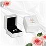 Yumilok Bague femme fille en argent 925, bague ouverte étoile filante, Zircon incrusté, taille ajustable, Cadeau de Noël Anniver