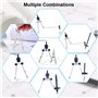 OTTYMO Kit de Compas Metal Boussole Dessin+Convertisseur Compas de Menuisier+Mine Compas de Dessin Détachable Compas Architecte 