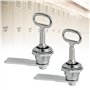 WENRERO 2 Pièces Serrure à Came Cylindrique Verrou à Came en Alliage de Zinc Serrure à Came avec Clé à Douille Triangulaire Serr