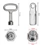 WENRERO 2 Pièces Serrure à Came Cylindrique Verrou à Came en Alliage de Zinc Serrure à Came avec Clé à Douille Triangulaire Serr