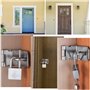 FIGFYOU 2 PCS Loquet de Cadenas à Angle Droit 90 Degrés en Acier Inoxydable - Moraillon de Porte Avec 16 Vis pour Jardin, Portes