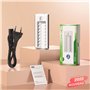 EBL Chargeur de Piles Indépendant 8 Slots, pour Charger 1-8pcs AA AAA Ni-MH Ni-CD Piles Rechargeables, avec Indicateur Intellige