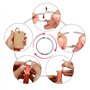 100 PCS Métalliques Anneaux Porte-clés à Bloc-note Anneaux Articulés pour Albums Scrapbook