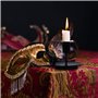 Bougeoirs Détenteur, Chandelier Vintage en Fer Forge Chamberstick avec Poignée pour Dîner Table et Pièces Maîtresses Saint-Valen