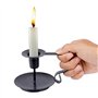 Bougeoirs Détenteur, Chandelier Vintage en Fer Forge Chamberstick avec Poignée pour Dîner Table et Pièces Maîtresses Saint-Valen