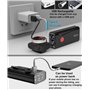 BIKIL Lumiere Velo 6400mah Lampe Velo Rechargeable USB C Eclairage Velo a LED Puissant 2400 Lumens Lumière Velo Avant et Arrière
