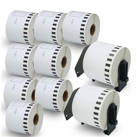 BETCKEY - 10 DK-22205 Rouleau de Papier Continu Compatible avec Brother