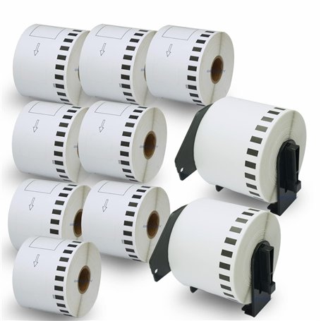BETCKEY - 10 DK-22205 Rouleau de Papier Continu Compatible avec Brother