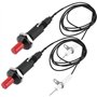 XAVSWRDE 2 PCS Boutons d'Allumage Piézo en Plastique Allumages Piézo Electriques Briquets à Bouton-Poussoir avec Aiguille d'Allu