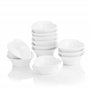 MALACASA 12 pièces Ramequin Bol à Sauce Tapas Coupelle à Dessert 10 * 9.5 * 3cm Porcelaine Blanc Ivoire