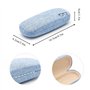 Sixfolo 2 Pièces Étuis à Lunettes Toile de Lin Etui Lunettes Rigide pour Femme Homme Enfant Aîné Lunettes Boîte de Protection