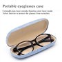 Sixfolo 2 Pièces Étuis à Lunettes Toile de Lin Etui Lunettes Rigide pour Femme Homme Enfant Aîné Lunettes Boîte de Protection