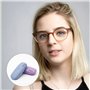 Sixfolo 2 Pièces Étuis à Lunettes Toile de Lin Etui Lunettes Rigide pour Femme Homme Enfant Aîné Lunettes Boîte de Protection