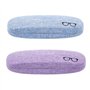 Sixfolo 2 Pièces Étuis à Lunettes Toile de Lin Etui Lunettes Rigide pour Femme Homme Enfant Aîné Lunettes Boîte de Protection
