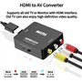 1080P | 3RCA Convertisseur Vidéo/Audio Composite Prenant en Charge PAL/NTSC avec Câble d'a